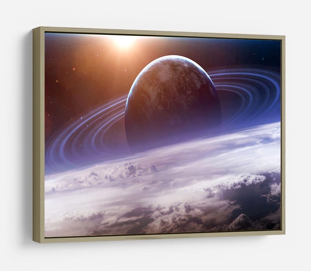 Universe scene with planets HD Metal Print
