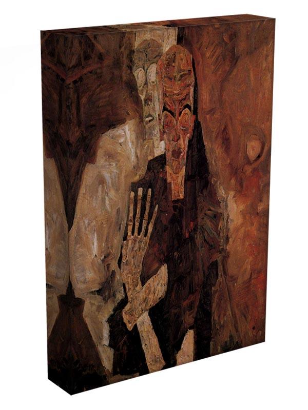 Unlicensed or even death and man by Egon Schiele Canvas Print or Poster - Canvas Art Rocks - 3