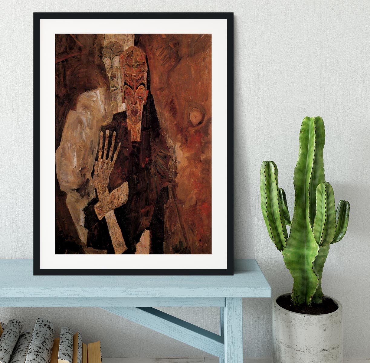 Unlicensed or even death and man by Egon Schiele Framed Print - Canvas Art Rocks - 1
