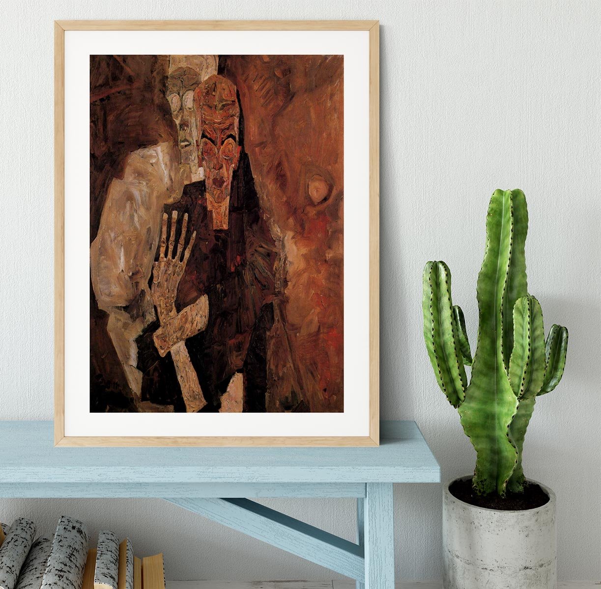 Unlicensed or even death and man by Egon Schiele Framed Print - Canvas Art Rocks - 3