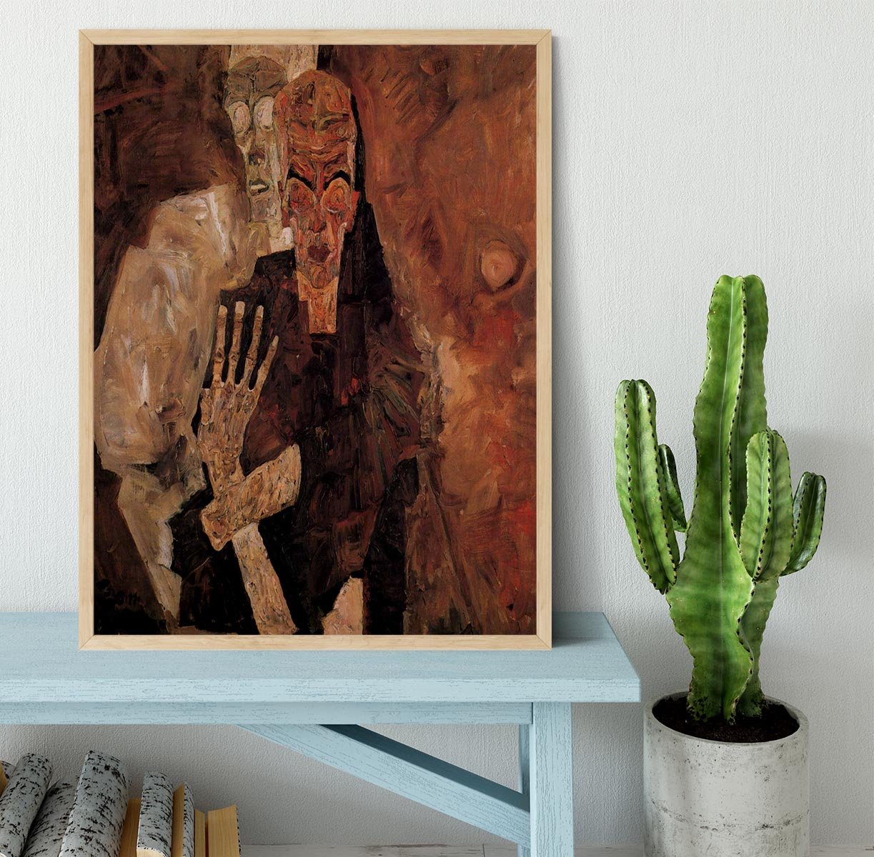 Unlicensed or even death and man by Egon Schiele Framed Print - Canvas Art Rocks - 4