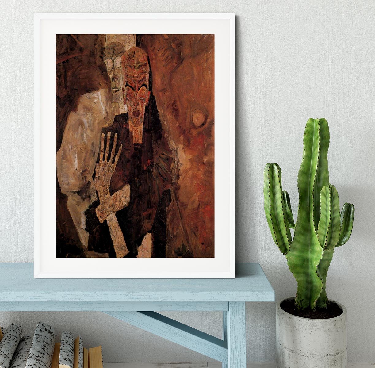 Unlicensed or even death and man by Egon Schiele Framed Print - Canvas Art Rocks - 5