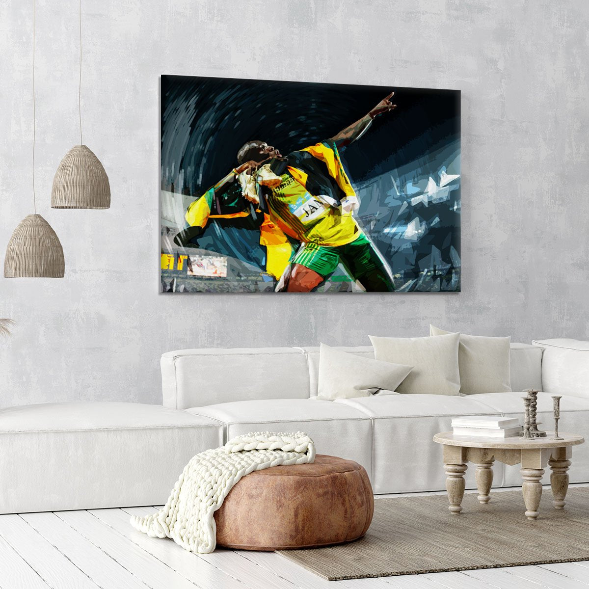 Usian Bolt Iconic Pose Canvas Print or Poster