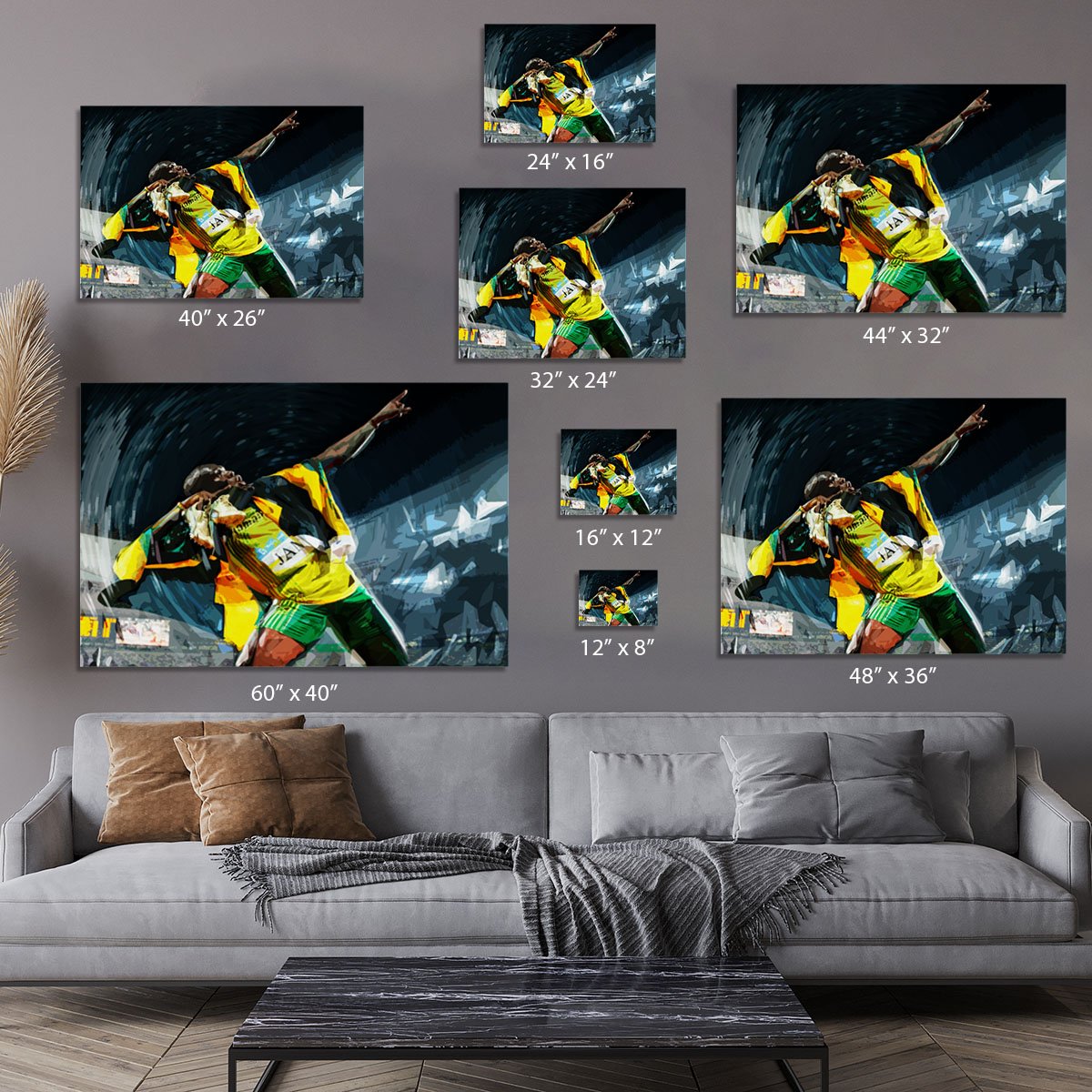 Usian Bolt Iconic Pose Canvas Print or Poster