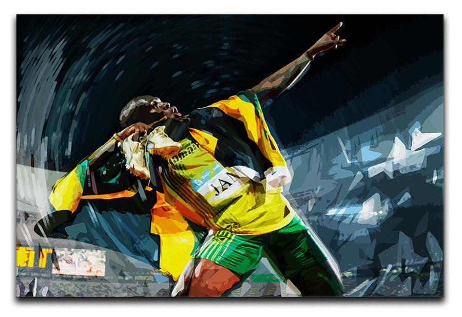 Usian Bolt Iconic Pose Canvas Print or Poster  - Canvas Art Rocks - 1