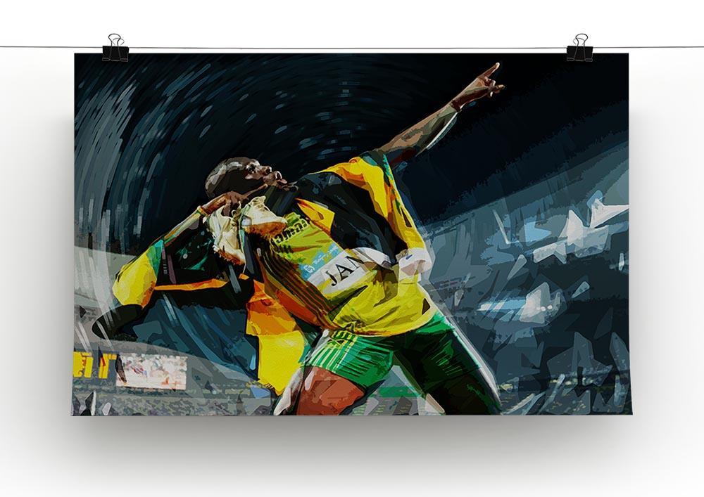 Usian Bolt Iconic Pose Canvas Print or Poster - Canvas Art Rocks - 2