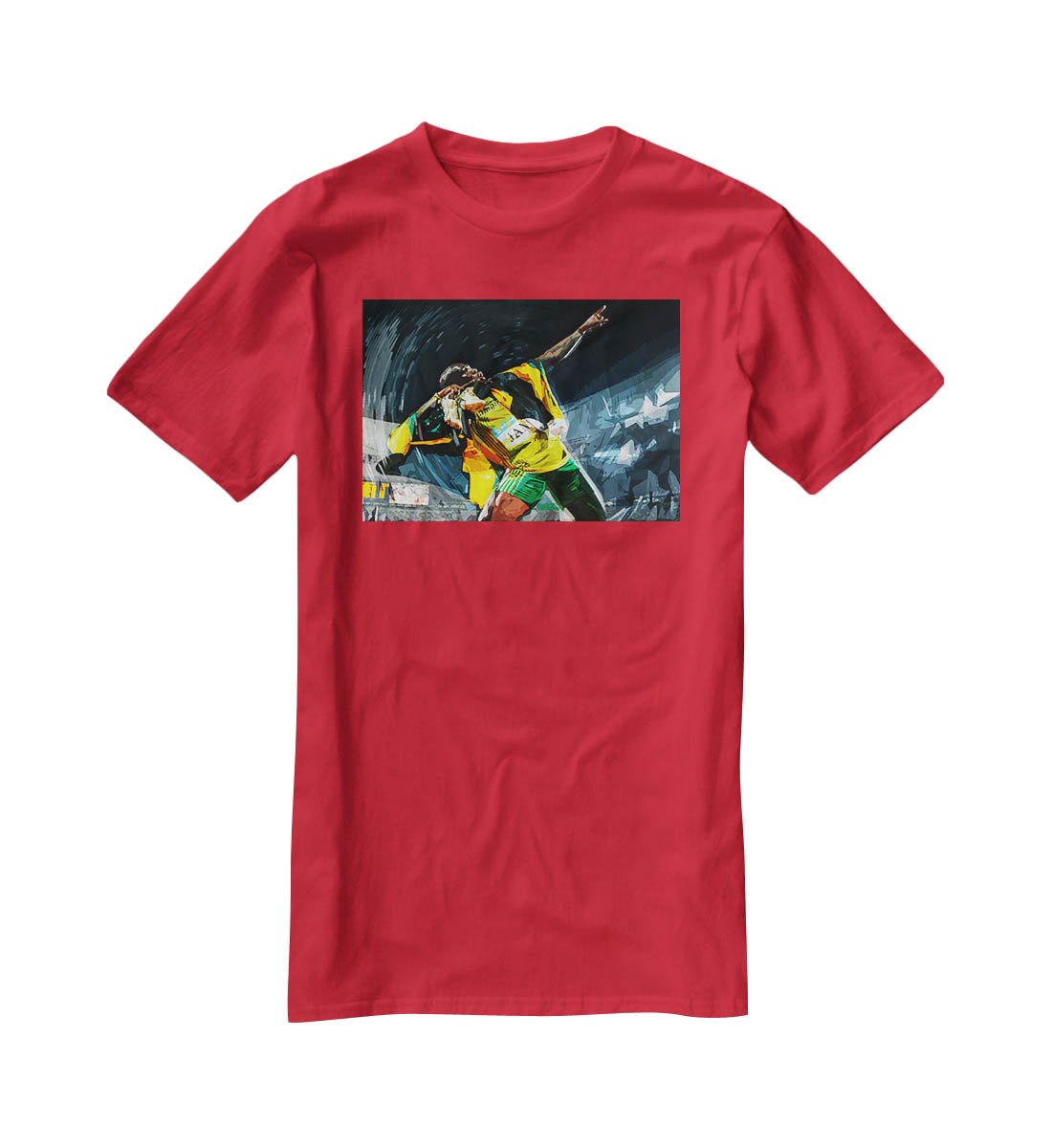 Usian Bolt Iconic Pose T-Shirt - Canvas Art Rocks - 4