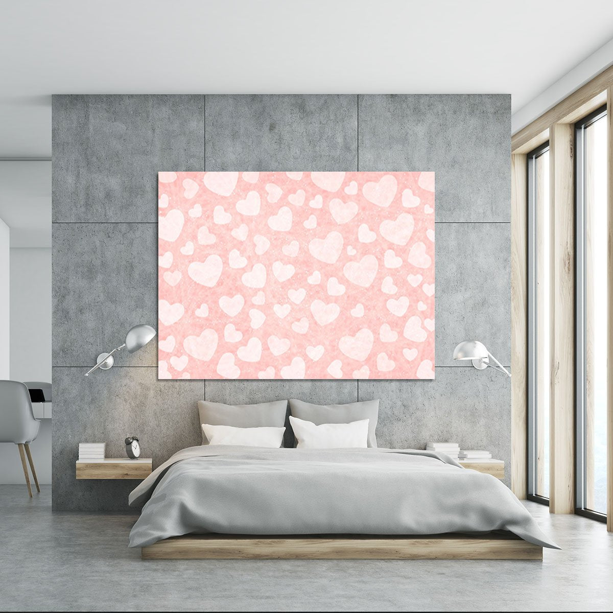 Valentine Heart pink Canvas Print or Poster