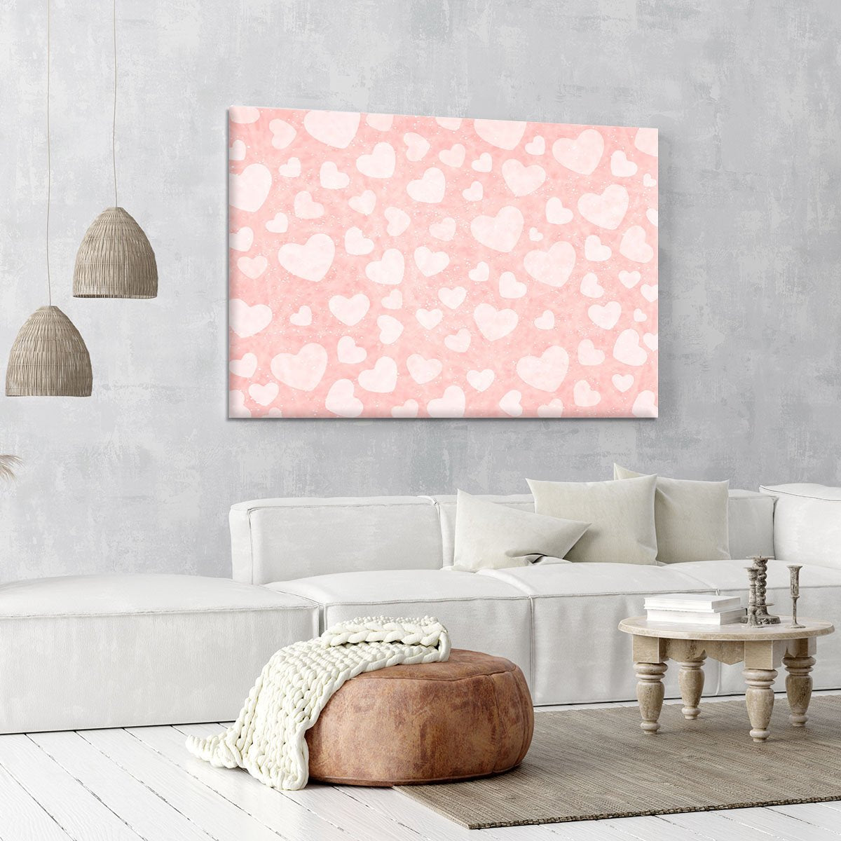 Valentine Heart pink Canvas Print or Poster