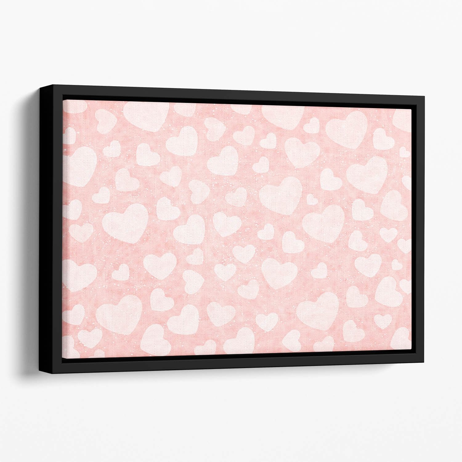 Valentine Heart pink Floating Framed Canvas