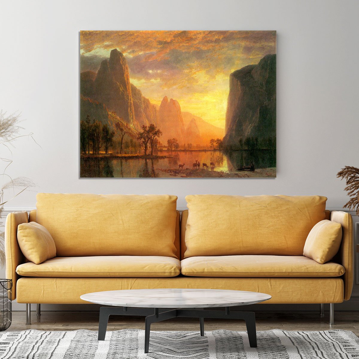 Valley in Yosemite by Bierstadt Canvas Print or Poster