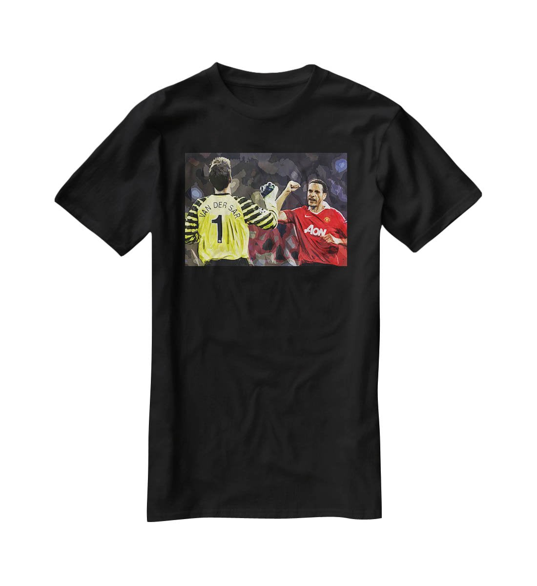 Van Der Sar And Rio Ferdinand T-Shirt - Canvas Art Rocks - 1