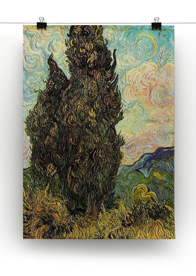 Van Gogh Cypresses Canvas Print & Poster - Canvas Art Rocks - 2