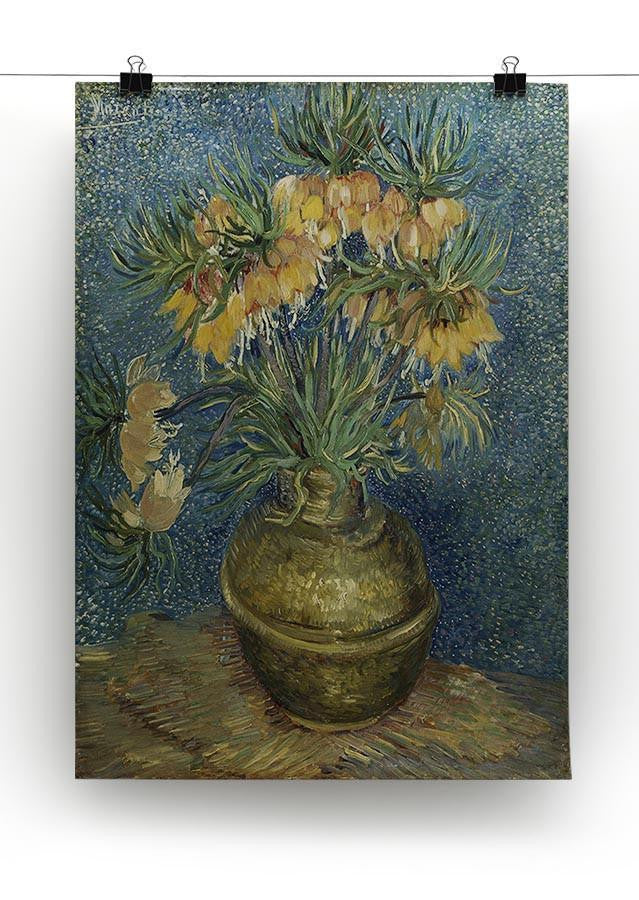 Van Gogh Fritillaries in a Copper Vase Canvas Print & Poster - Canvas Art Rocks - 2