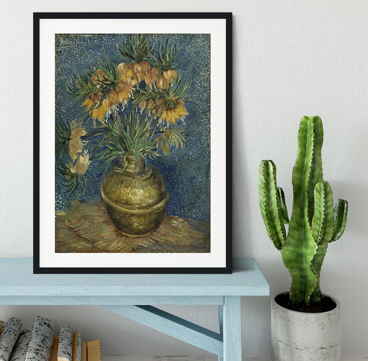 Van Gogh Fritillaries in a Copper Vase Framed Print - Canvas Art Rocks - 1