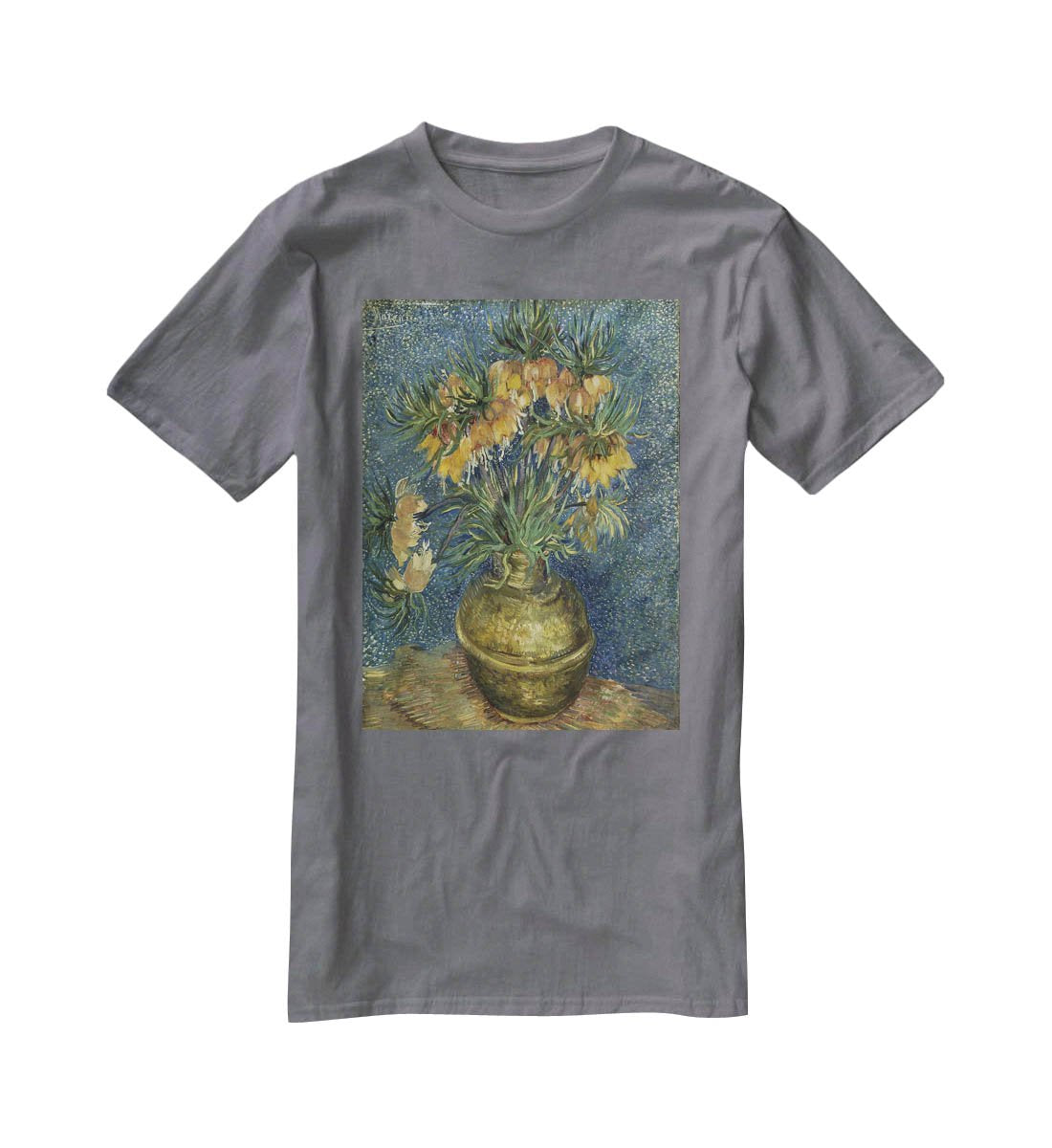 Van Gogh Fritillaries in a Copper Vase T-Shirt - Canvas Art Rocks - 3