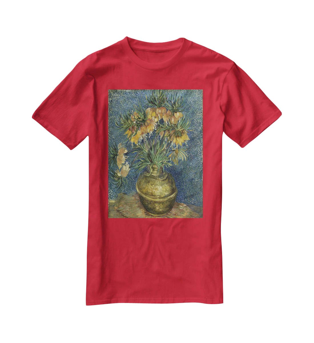Van Gogh Fritillaries in a Copper Vase T-Shirt - Canvas Art Rocks - 4