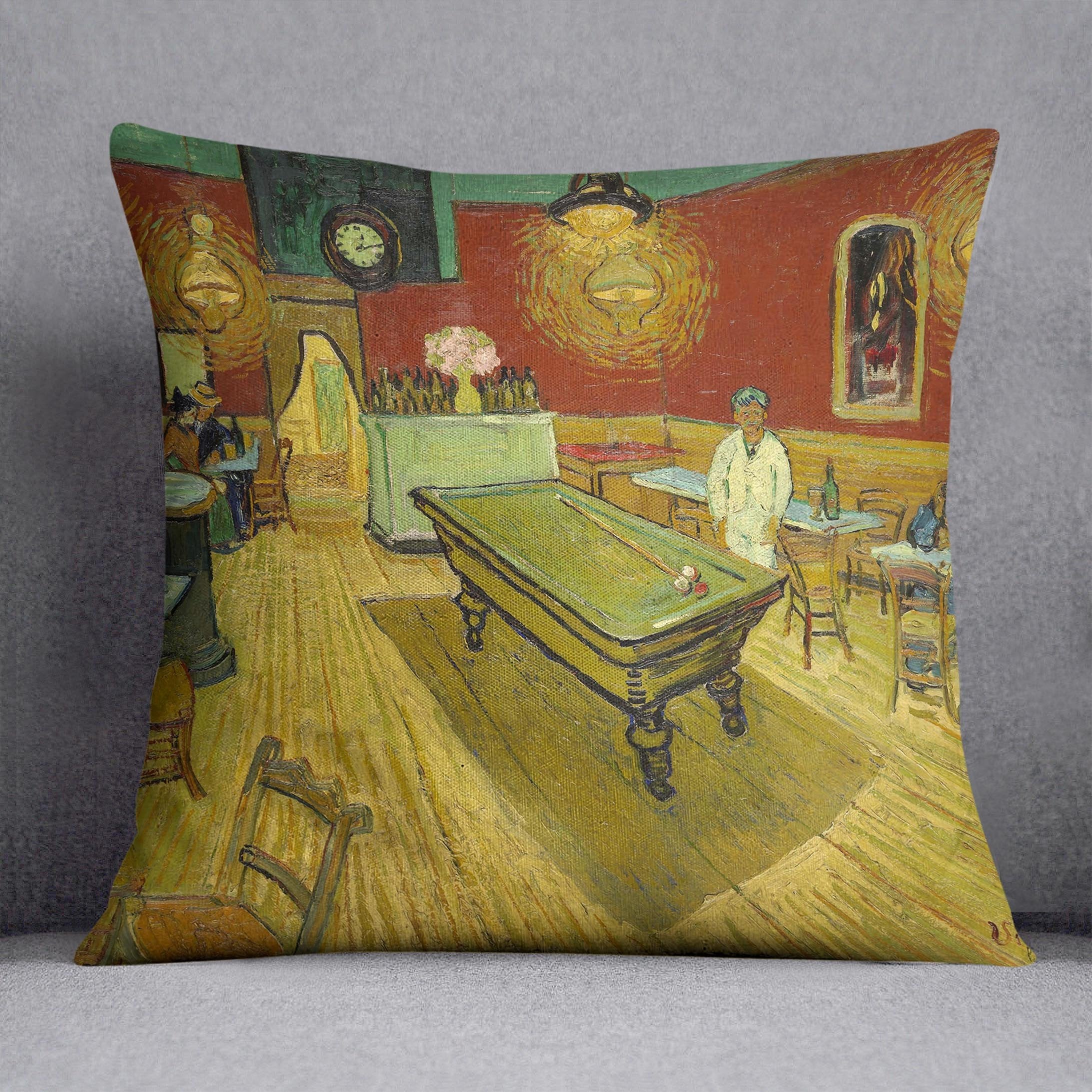 Van Gogh Night Cafe Throw Pillow