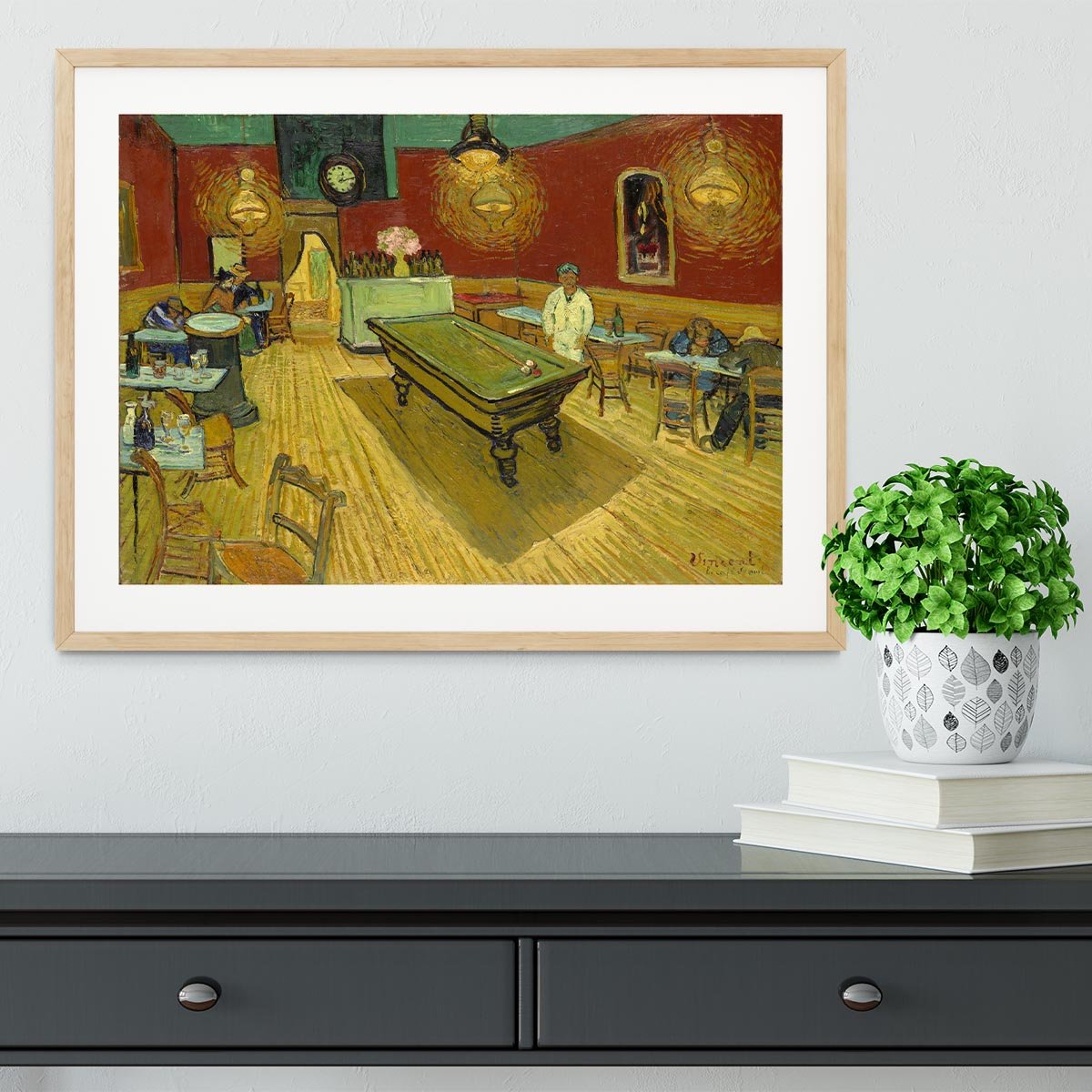 Van Gogh Night Cafe Framed Print - Canvas Art Rocks - 3