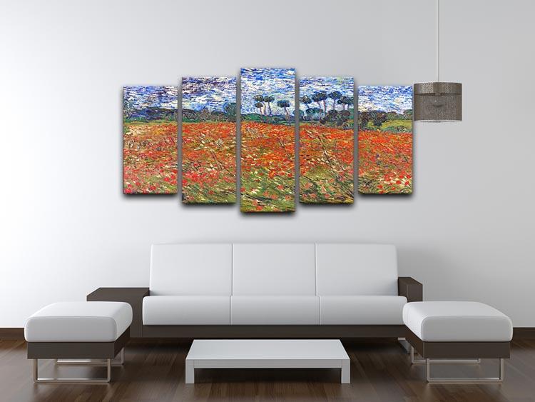 Van Gogh Poppies Field 5 Split Panel Canvas - Canvas Art Rocks - 3