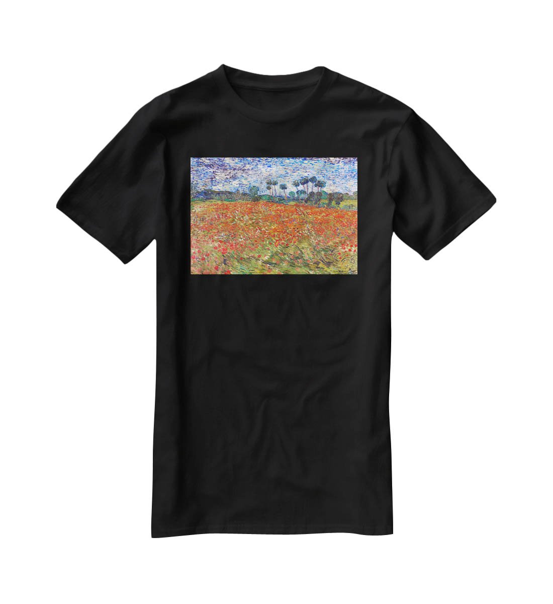 Van Gogh Poppies Field T-Shirt - Canvas Art Rocks - 1
