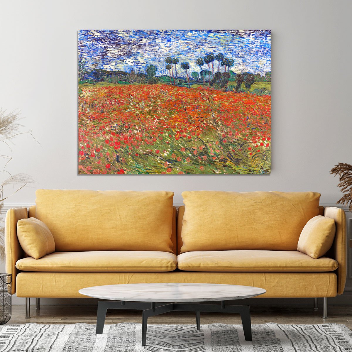 Van Gogh Poppies Field Canvas Print or Poster