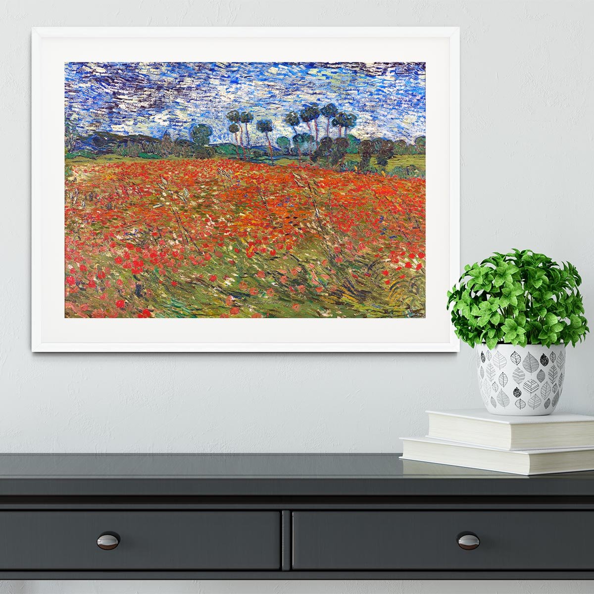 Van Gogh Poppies Field Framed Print - Canvas Art Rocks - 5