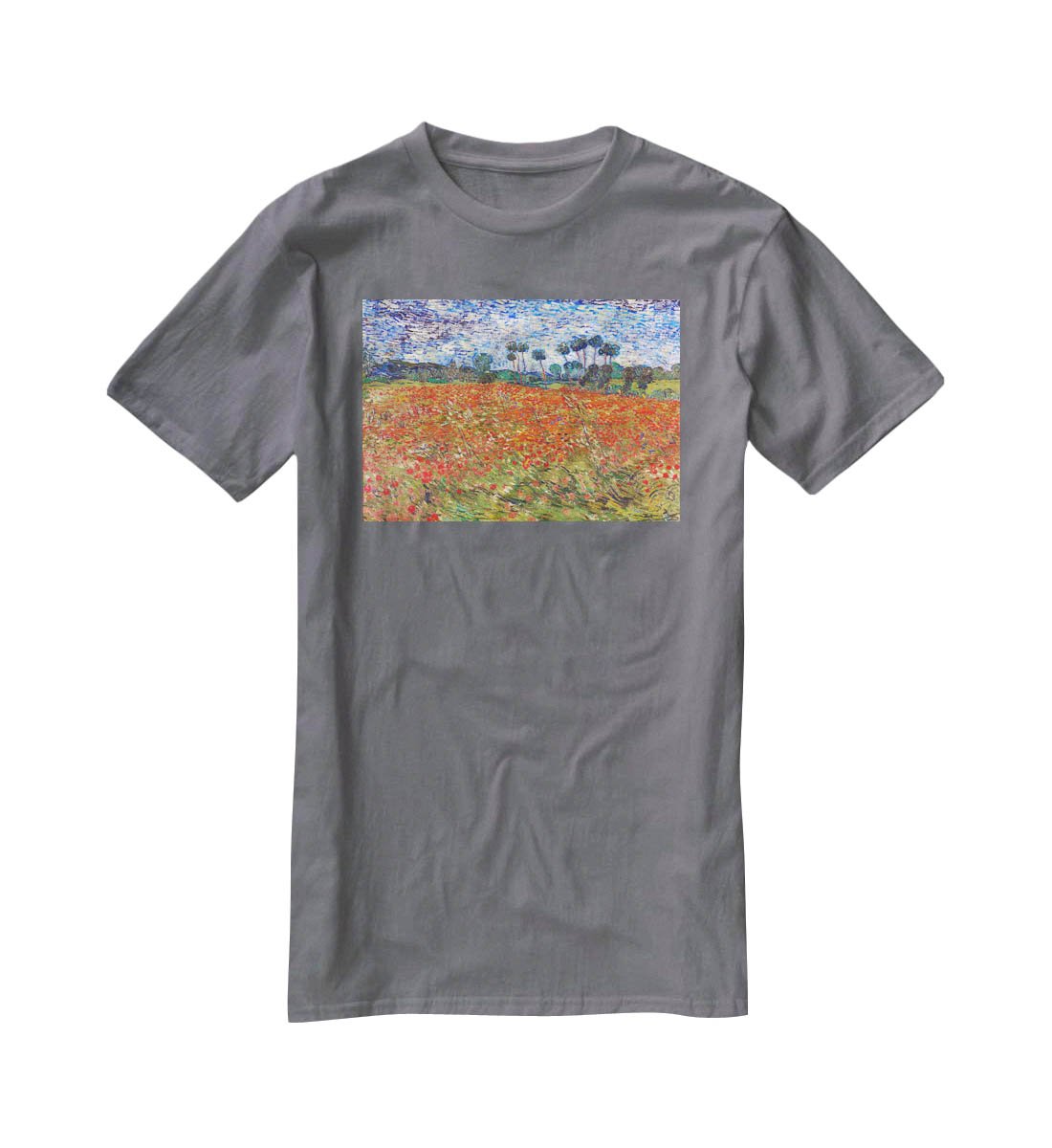 Van Gogh Poppies Field T-Shirt - Canvas Art Rocks - 3