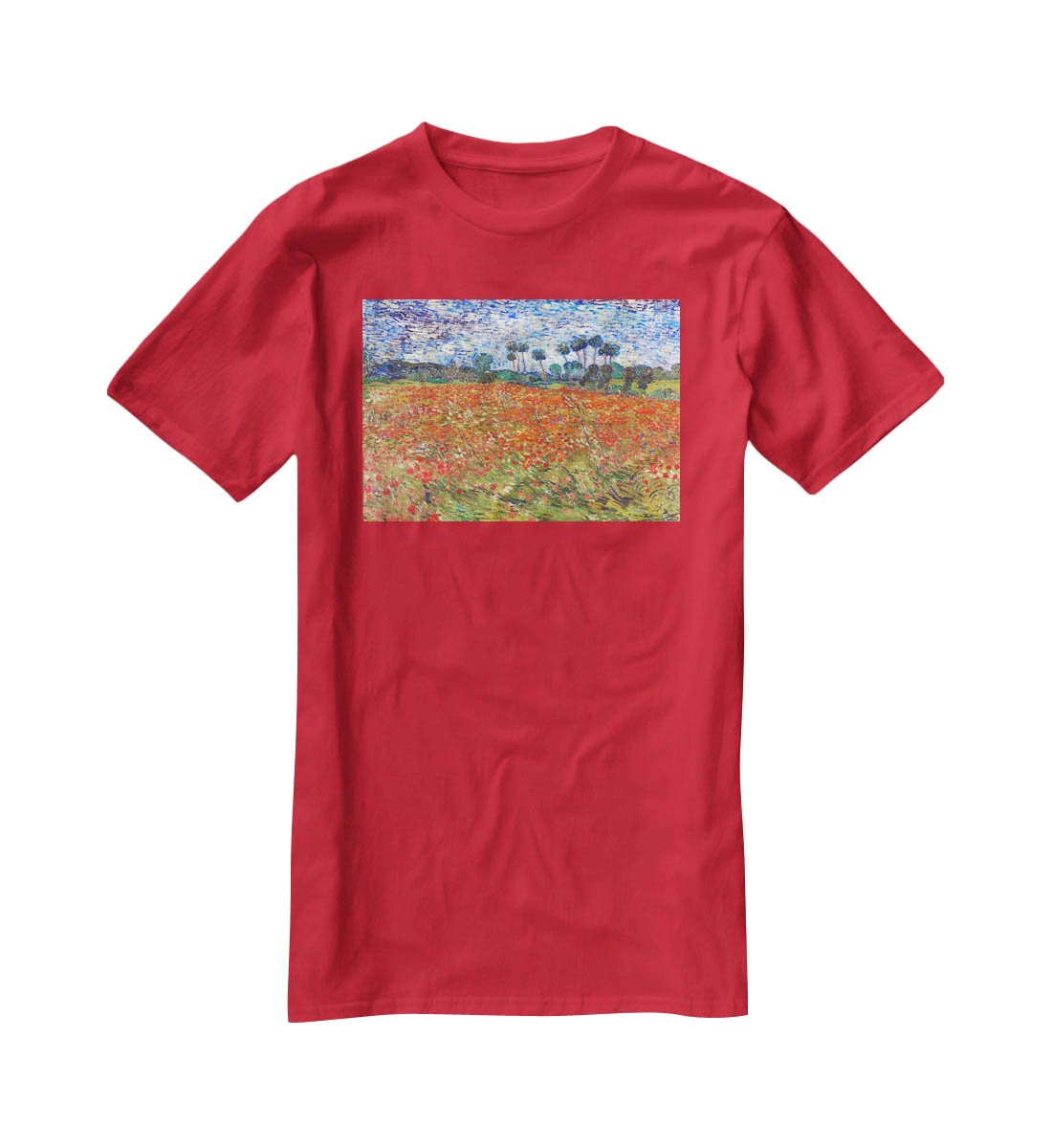 Van Gogh Poppies Field T-Shirt - Canvas Art Rocks - 4