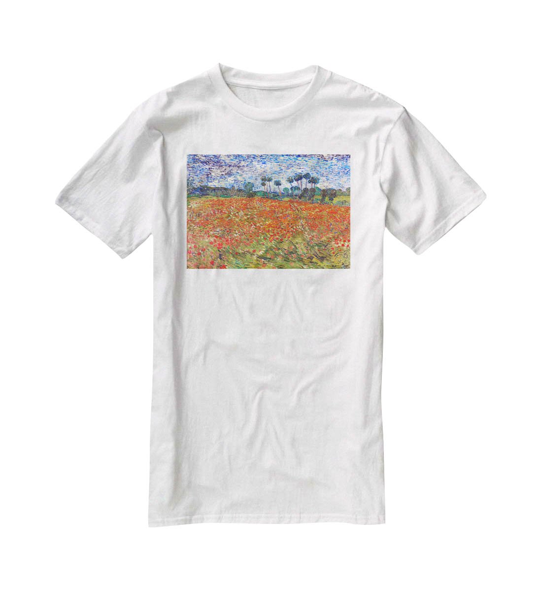 Van Gogh Poppies Field T-Shirt - Canvas Art Rocks - 5