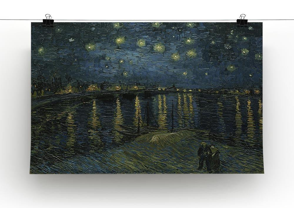 Van Gogh Starry Night over the Rhone Canvas Print & Poster - Canvas Art Rocks - 2