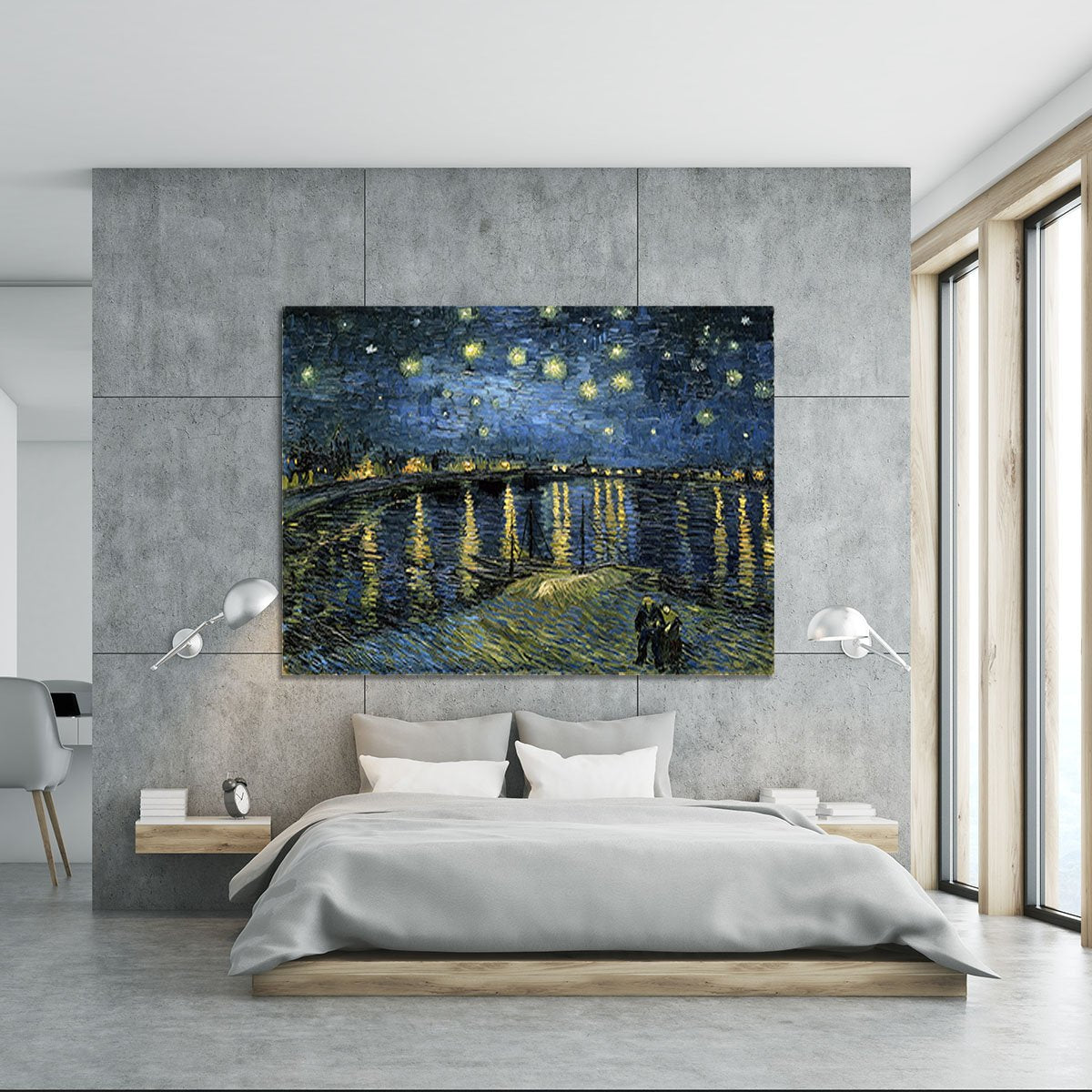 Van Gogh Starry Night over the Rhone Canvas Print or Poster