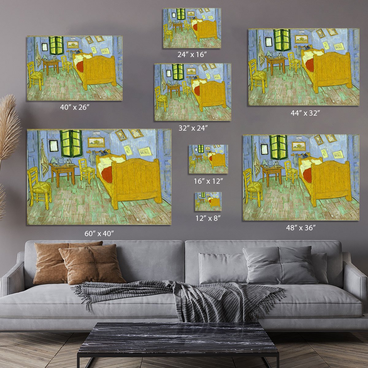 Van Gogh Vincents bedroom Canvas Print or Poster