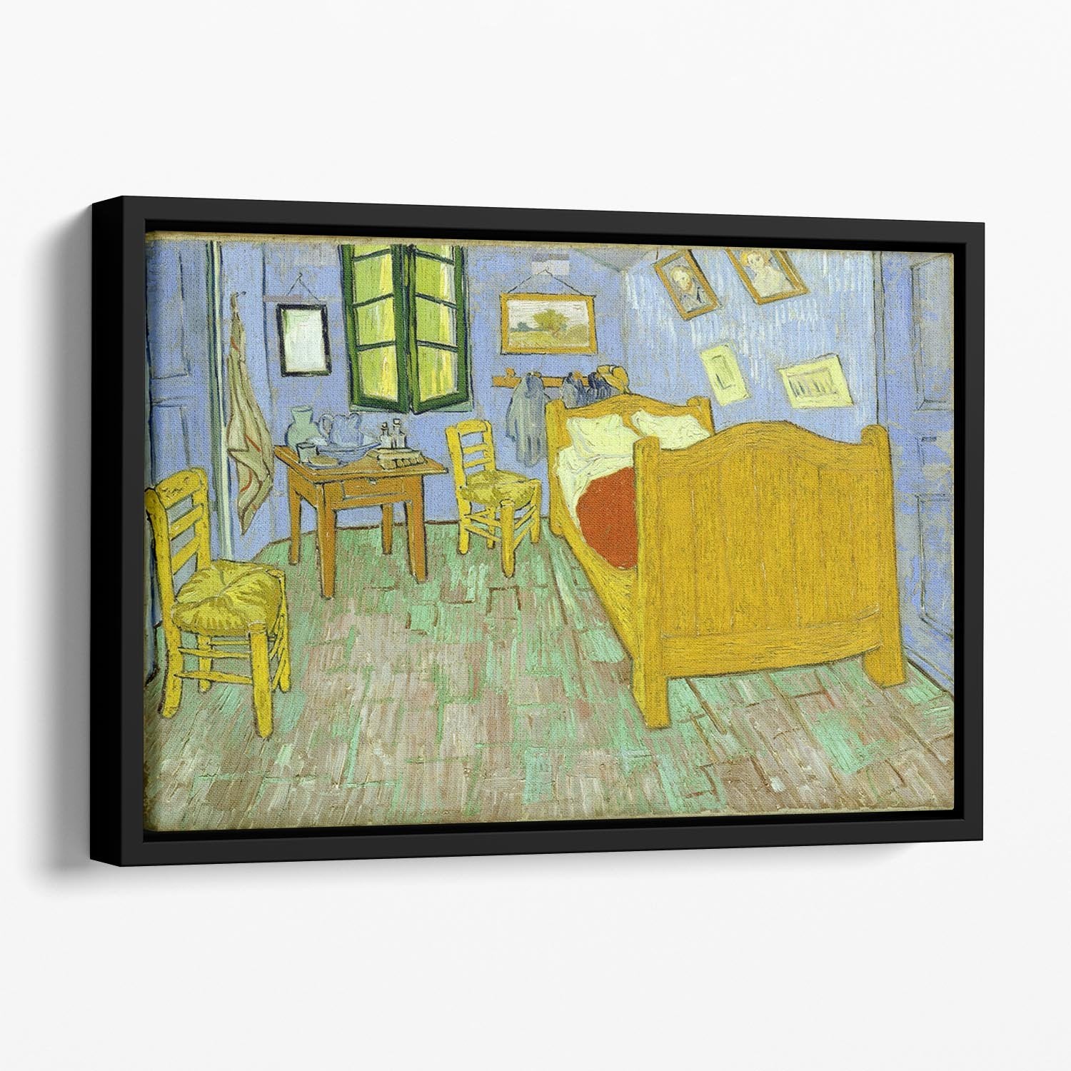 Van Gogh Vincents bedroom Floating Framed Canvas