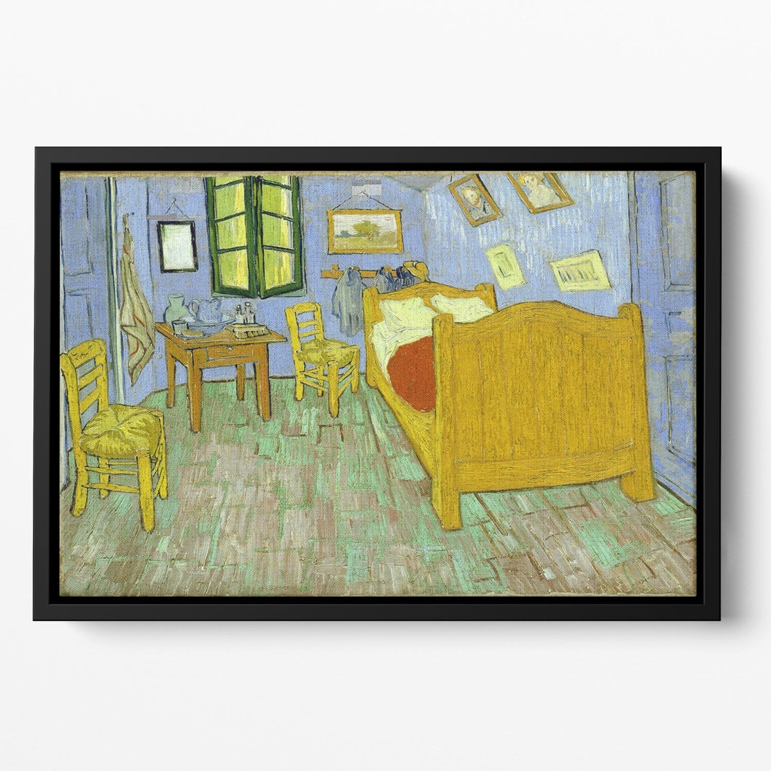 Van Gogh Vincents bedroom Floating Framed Canvas