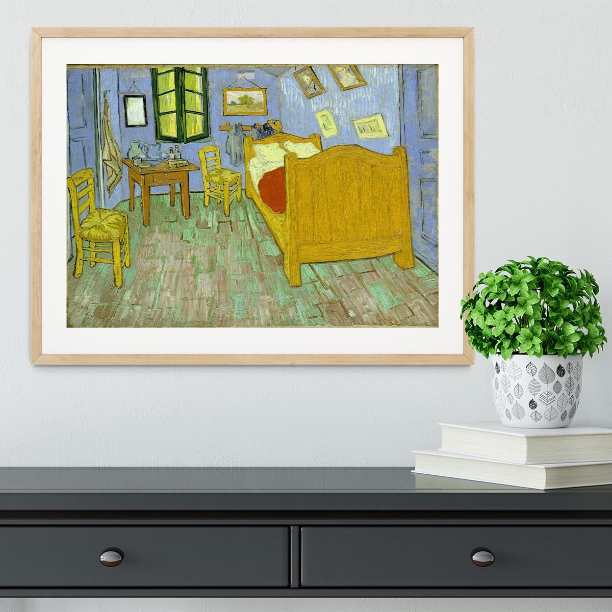 Van Gogh Vincents bedroom Framed Print - Canvas Art Rocks - 3