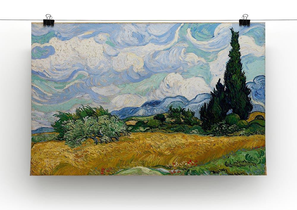 Van Gogh Wheat Field with Cypresses Canvas Print & Poster - Canvas Art Rocks - 2