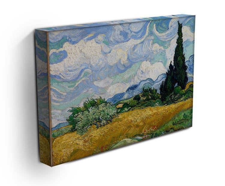 Van Gogh Wheat Field with Cypresses Canvas Print & Poster - Canvas Art Rocks - 3