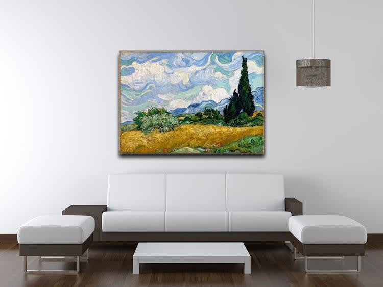 Van Gogh Wheat Field with Cypresses Canvas Print & Poster - Canvas Art Rocks - 4