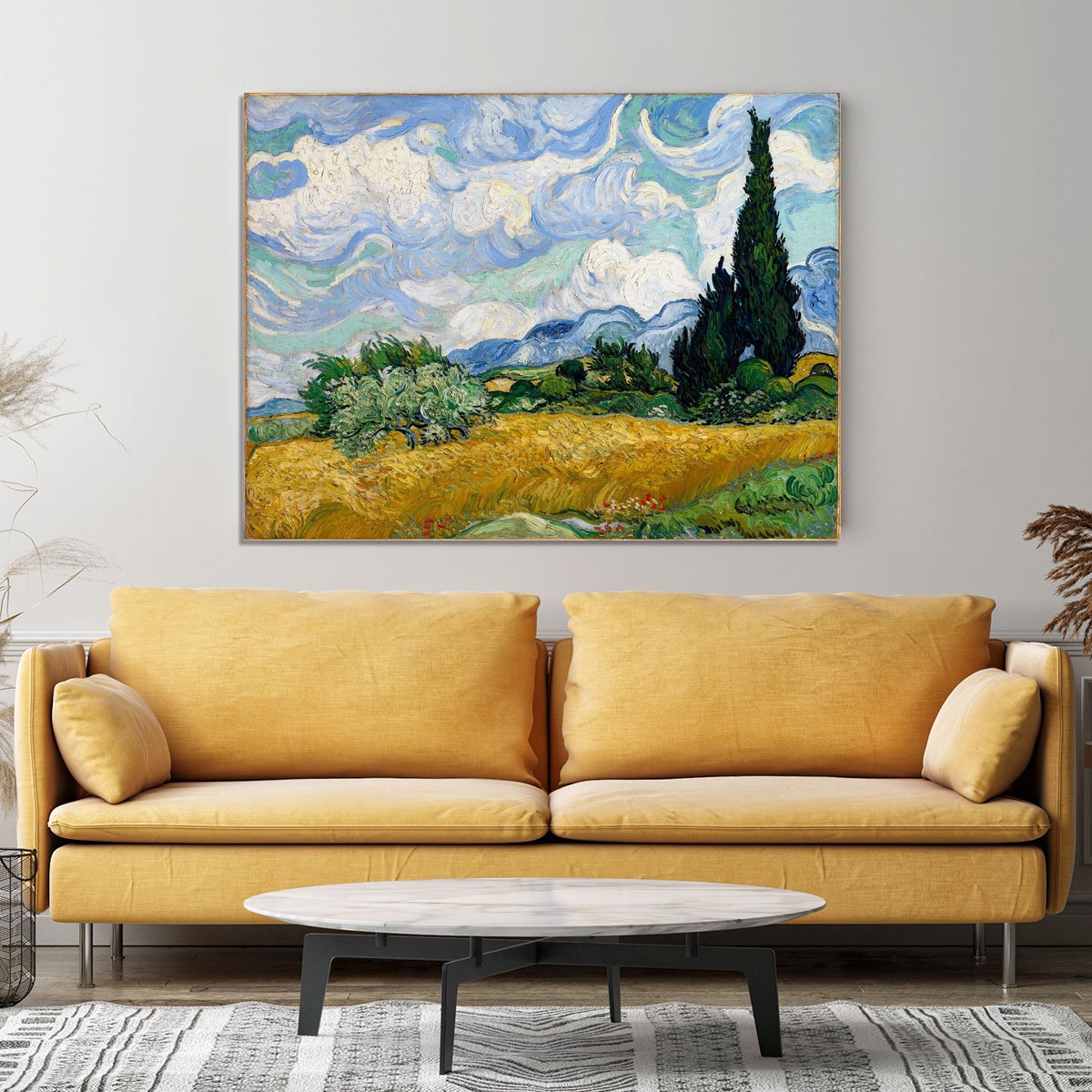 Van Gogh Wheat Field with Cypresses Canvas Print or Poster