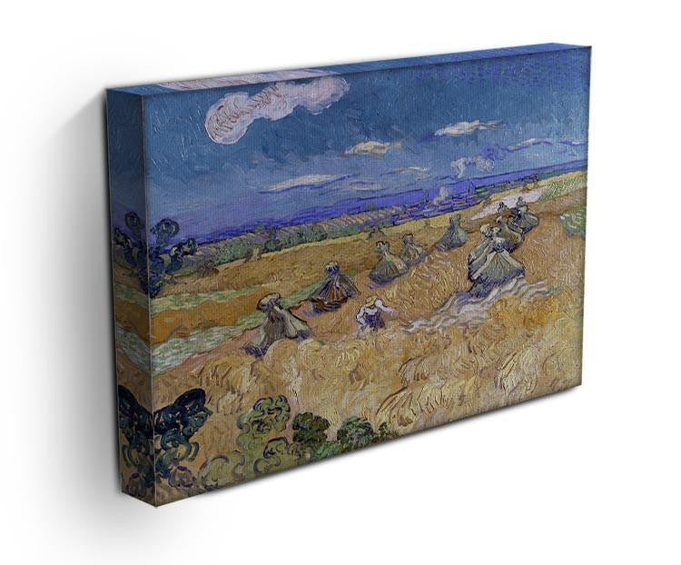Van Gogh Wheat Fields with Reaper at Auvers Canvas Print & Poster - Canvas Art Rocks - 3