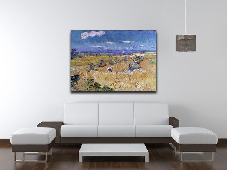 Van Gogh Wheat Fields with Reaper at Auvers Canvas Print & Poster - Canvas Art Rocks - 4