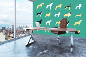 Various dog breeds modern illustration Wall Mural Wallpaper - Canvas Art Rocks - 3