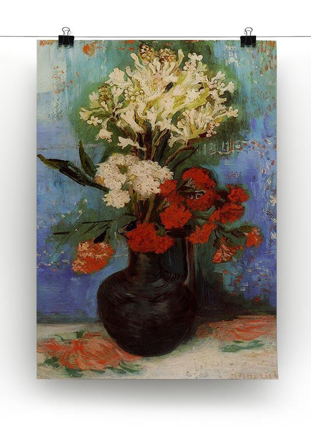 Vase with Carnations and Other Flowers by Van Gogh Canvas Print & Poster - Canvas Art Rocks - 2