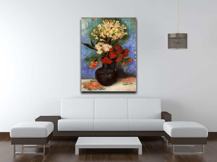 Vase with Carnations and Other Flowers by Van Gogh Canvas Print & Poster - Canvas Art Rocks - 4