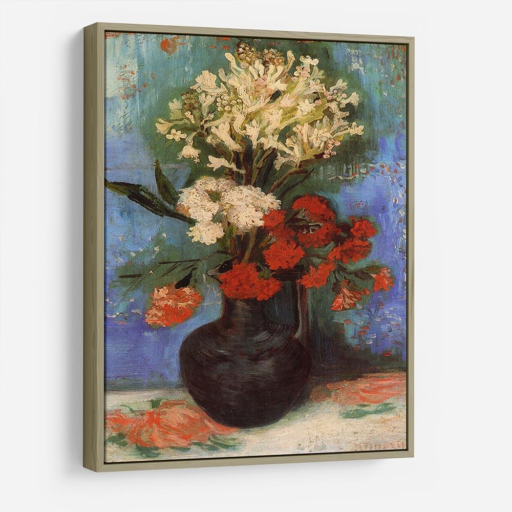 Vase with Carnations and Other Flowers by Van Gogh HD Metal Print