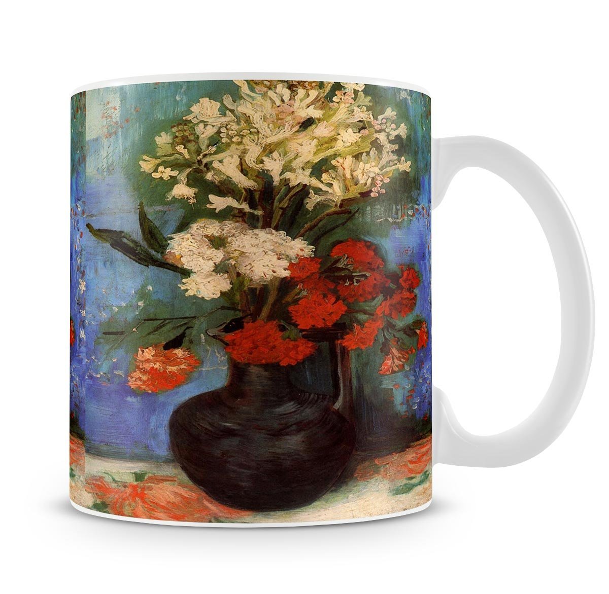 Vase with Carnations and Other Flowers by Van Gogh Mug - Canvas Art Rocks - 4
