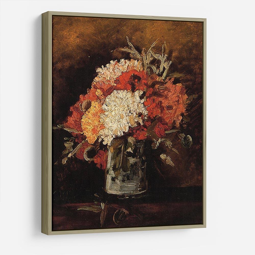 Vase with Carnations by Van Gogh HD Metal Print