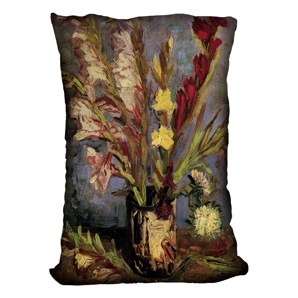 Vase with Gladioli 4 by Van Gogh Throw Pillow