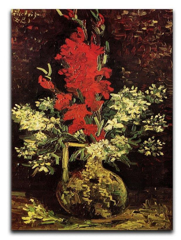 Vase with Gladioli and Carnations by Van Gogh Canvas Print & Poster  - Canvas Art Rocks - 1